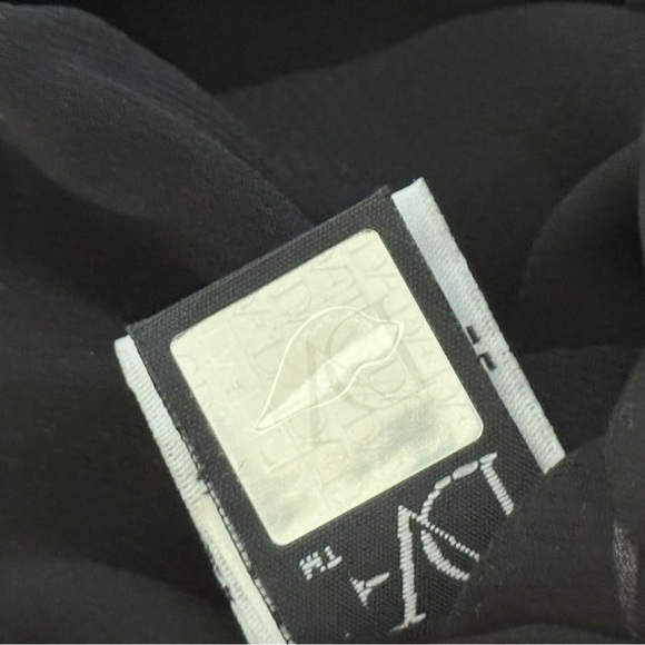 Diane Von Furstenberg Black & White Square Print Silk Ruched Dress Size US 6 - Picture 10 of 11